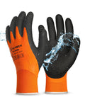 2 Pairs Waterproof Work Gloves For Men And Women CR3306 With Double Latex Coating, Grippy Non Slip Gardening And Outdoor Construction