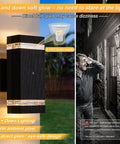 Dusk To Dawn Outdoor Lights For Front Door And Porch 5W LED Exterior Wall Sconces IP65 Waterproof Auto On Sensor At Night Off At Day Weatherproof Exterior Lighting For Porch Garage Yard showing soft glow and design features