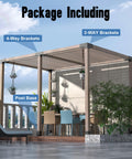 Built Tough 4x4 Pergola Brackets Kit With 3 Way And 4 Way Corner Brackets in outdoor patio setup