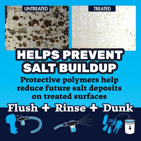 Salt Off Remover And Marine Engine Flush Kit With Easy Applicator For Boats Keeps Engines Hulls Decks And Trailers Salt Free And Protected From Corrosion So Your Vessel Stays Clean And Ready To Hit The Water - treated vs untreated salt buildup