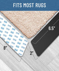 Anti Slip Rug Grips For Hardwood Floors No Damage Floor To Carpet Tape 12 Pack showing dimensions on tile floor