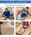 Woodworking using M5 X 30mm Confirmat Screws Black 100 Pieces Hex Socket Countersunk Self Tapping Furniture Connectors