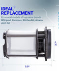 Upgraded Dishwasher Pump Filter Cup Replacement for Whirlpool Kenmore Amana KitchenAid Fits 8579307 side view with dimensions