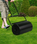 Heavy Duty Lawn Roller With Large 16 Gallon Drum 19 Inch Steel Sod Roller With Removable Drain Plug U Shaped Handle