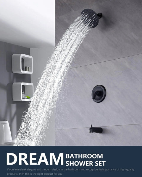 Black Bathtub And Shower Trim System Style 9 For An Easy Dope Bathroom Remodel, Premium Durable Metal Trim, Black Finish