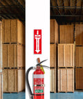 Four Pack Fire Extinguisher Signs, Self Adhesive Aluminum Safety Signs For Business, 12x4 Inches, Weather Resistant, Easy To Install