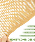 Close-up of eco-friendly honeycomb packing paper wrap 15x328 inches for moving and shipping, showing recyclable design and stretchability.