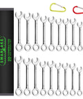 Tiny But Mighty 22-Piece Mini Wrench Set For Tight Spaces Handy Alloy Wrenches In Metric And SAE Sizes 4-11mm And 5/32 To 7/16 Inch