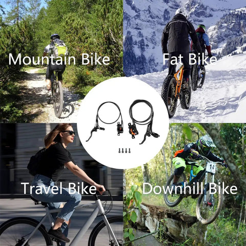 Image showing HB770 Hydraulic Disc Brakes For Mountain Bikes With 2 Piston Aluminum Alloy used on mountain, fat, travel, downhill bikes.