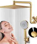 Dual Rain Shower Head With 12 Inch Extension Arm And Six Setting Handheld Combo Boost Your Shower Game With High Pressure Spray