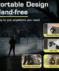 COB Keychain Light 2 Pack Ultra Compact USB C Rechargeable Carabiner Flashlight With Hat Clip EDC Magnetic in various uses.