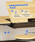 Flexispot Electric Drafting Table With Adjustable Height And Tilting Top 47.2 By 23.6 Inches Integrated control panel showing height presets.