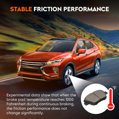 Car demonstrating Ceramic Front And Rear Brake Pads Set For Hyundai Sonata 2011 To 2015 And Kia Optima 2011 To 2016 Non Turbo Models