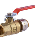 Max 3/4 Inch Push To Connect Brass Ball Valve With FNPT Connector For PEX Copper CPVC PE RT HDPE Plumbing Fittings Easy Install