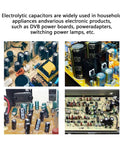 Must Have 460 Piece Capacitor Assortment Kit With 24 Values, 1uF To 1500uF Aluminum Electrolytic Caps in electronic circuits.