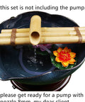 Bamboo Water Fountain With 12 Inch Three Arm Style Pump Not Included For Indoor Or Outdoor Zen Garden Decor Made From Natural Split Resistant Bamboo So You Can Drop It In Any Container And Create Your Own Chill, Calming Fountain