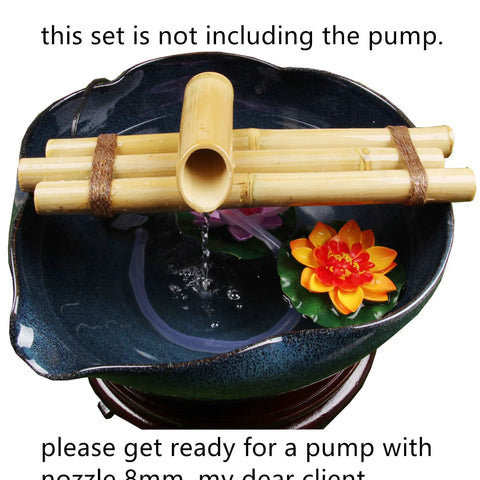 Bamboo Water Fountain With 12 Inch Three Arm Style Pump Not Included For Indoor Or Outdoor Zen Garden Decor Made From Natural Split Resistant Bamboo So You Can Drop It In Any Container And Create Your Own Chill, Calming Fountain