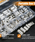 Top Notch 170 Piece Silver Plated Copper Wire Ferrules Kit With 8 AWG Sizes For Crimping Terminals To Stop Wire Fraying And Secure Loose Connections Perfect For Auto And Home Electrical Fixes, labeled storage box