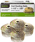 Pro Grade 15 Degree Coil Roofing Nails 1 1 2 Inch 720 Piece Box Wire Collated Full Round Head Smooth Shank for heavy duty roofing