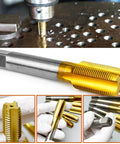 2 Piece M1.4 X 0.3mm Thread Taps Set Pro Grade Must Have M2 HSS Right Hand Tap Titanium Plated For Precision Milling