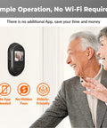 Elderly couple using Peephole Camera for Apartment Doors Fits 15/32 Inch Peephole Easy Install Front Door Security No WiFi Required Hidden Camera
