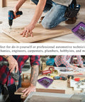 Collapsible Magnetic Parts Tray For DIYers Must Have 4.5 Inch Square Silicone Tool Tray with Dual Sided Magnetic Base in use