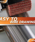 60 Grit Nonwoven Flap Wheel for Wood and Metal Polishing 120 Mm Diameter 100 Mm Width 19 Mm Arbor Hole Abrasive Sanding Wheel in use