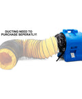 1 HP Industrial Heavy Duty Pro Grade Axial Blower 3000 CFM 12 Inch Ventilation Fan with flexible ducting