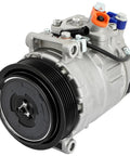 Premium Heavy Duty Ac Compressor Pump For Mercedes Benz C230 C240 C320 Cl500 Clk320 2006 To 2011 With Built In Clutch 7Seu17C, front view.