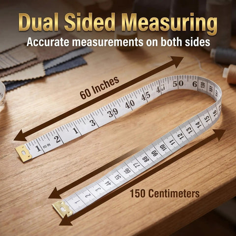 Soft Body Measurement Tape With Dual Scale 60 Inch And 150 Cm Non Stretch Lightweight Flexible Tape for measurements