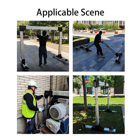 Heavy Duty Portable Aluminum Gantry Crane 2000 Kg Capacity Adjustable Height 8.7 To 13.6 Feet in various application scenes.