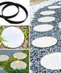 Circular DIY Garden Path Paving Mold 13.58 Inch Reusable Concrete Stepping Stone Form For Outdoor Walkways And Yard Projects