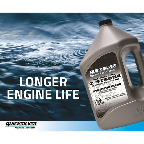 Premium Plus 2 Stroke Synthetic Blend Marine Engine Oil For Outboards PWC And Small Engines With Superior Lubrication And Corrosion Protection Ideal For Oil Injection Or Premix One Gallon