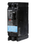 Professional Grade Built Like A Tank 60 Amp Two Pole Thermal Magnetic Circuit Breaker For Commercial Switchboards And Industrial Panelboards 480 Volt Rated Power Grid Setup Module, side view showing design.