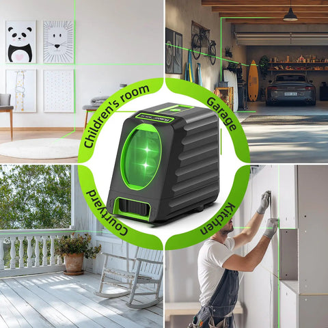 Self Leveling Green Cross Line Laser Level Box 1G For Picture Hanging Tile Decoration And DIY Construction With 150 Ft Range