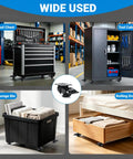 Heavy Duty Low Profile Caster Wheels Set Of Four With Brakes Creates A Badass Rolling Setup For Tool Chest, Tool Cabinet, Storage Bin.