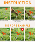 Instructions on using Eight Pack Tent Stakes, Heavy Duty Galvanized Rustproof Ground Anchors For Canopies, 7.1 Inch Durable Camping Pegs In Orange.