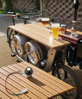 Potentiometer Throttle Button Rotary Knob Accelerator For Electric Cart And Beer Bike, shown near bike with wooden shelves
