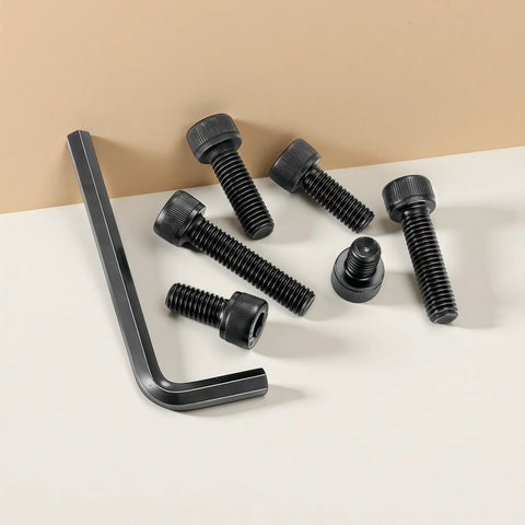 All In One M3 Screws Assortment Kit With Nuts And Washers, Includes M3 Hex Socket Head Cap Screws and wrench on a surface