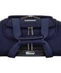 Underseat Carry On Luggage With USB And USB C Ports, 16 Inch Compact Travel Case In Blue Depths, front view with handles