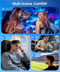 People using adjustable noise canceling earplugs for sleep and travel with three modes from 13 to 45 dB in various settings