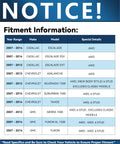 Fitment information table for 2007-2014 GM models, including Chevy Silverado, Tahoe, Suburban, GMC Sierra, Yukon, Cadillac Escalade.