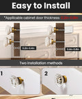 Installation guide for Dope Crystal Cabinet Knob Set, 8 Pack Glass Crystal Vintage Hardware In Antique Brass Bronze Finish