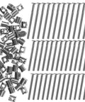 Nickel Plated Flat Head Hex Socket Furniture Bolts And Barrel Nuts Kit with multiple lengths for crib replacement