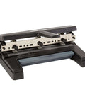 Rugged Heavy Duty 3 Hole Punch for 40 Sheet Capacity Adjustable 2 to 4 Hole Paper Puncher with T Handle Durable Office Desk Tool Black