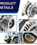 Alternator 150A 12V Replacement Fits 2013 JX35, 2014-2016 QX60, 2013-2017 Pathfinder, 2015-2017 Murano Replaces A003TJ3991