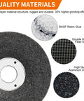 Close-up of 2 Inch Die Grinder Wheel Set material details, showing aluminum oxide surface, resin glue, and fiber mesh structure