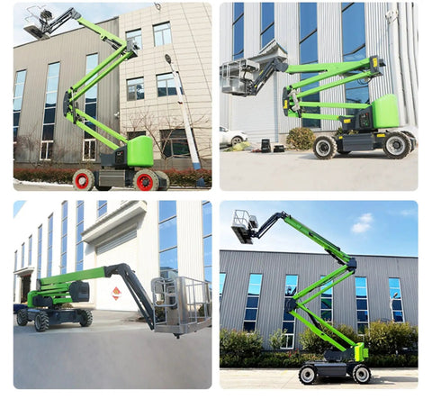 Self Propelled Towable Telescopic Boom Lift Featuring Slick Trailered Chassis And Rock Solid Aerial Reach Built Tough For Everyday Job Site Grind Heavy Duty Mobile Aerial Work Platform in various angles.