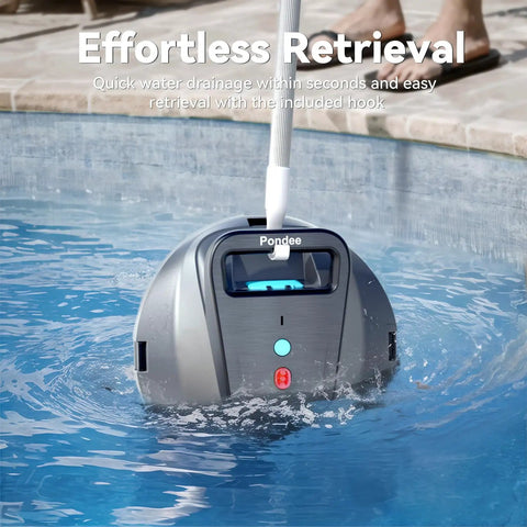 X1 Robotic Pool Vacuum Cordless Cleaner with 120 Minute Runtime Dual Motor Dual Suction in use in pool