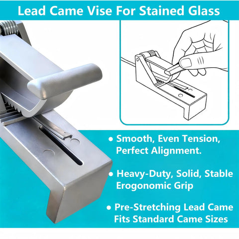 Professional Lead Came Stretcher And Vise Tool For Stained Glass Crafts with ergonomic grip and precision alignment features.